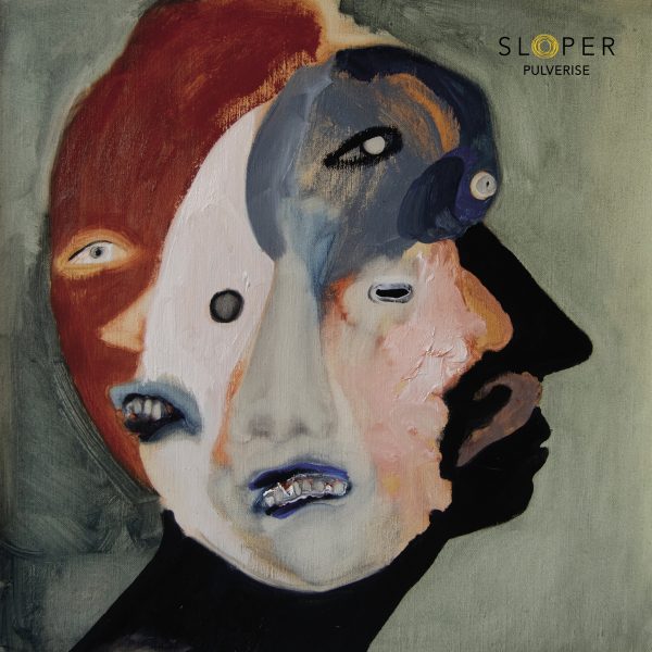 Sloper debut record release Pulverise August 20 2021 cover art by Hannelore Celen 